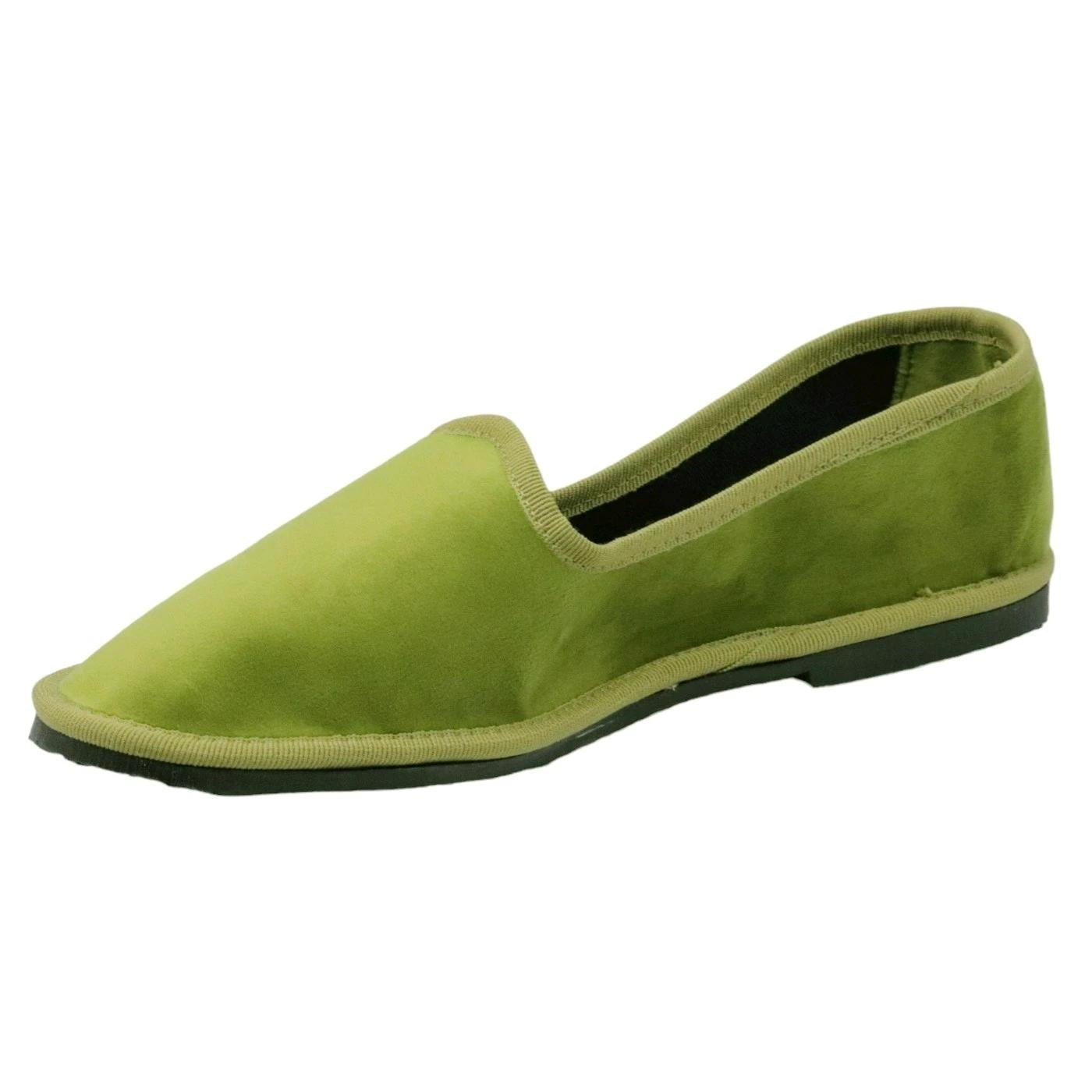 Scarpa Friulana donna Jaffè 125 in velluto verde acido 