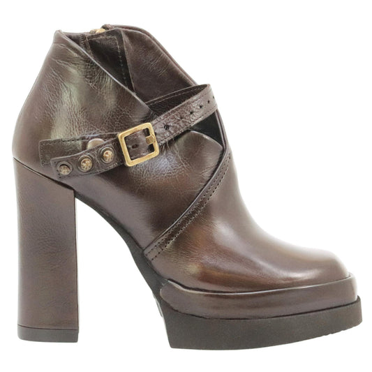 AS98 A53125 scarpa donna in pelle marrone 