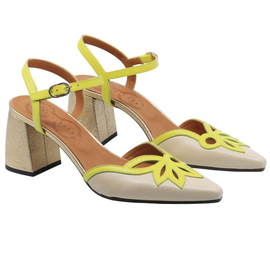 Chie Mihara Abina slingback donna in pelle crema 