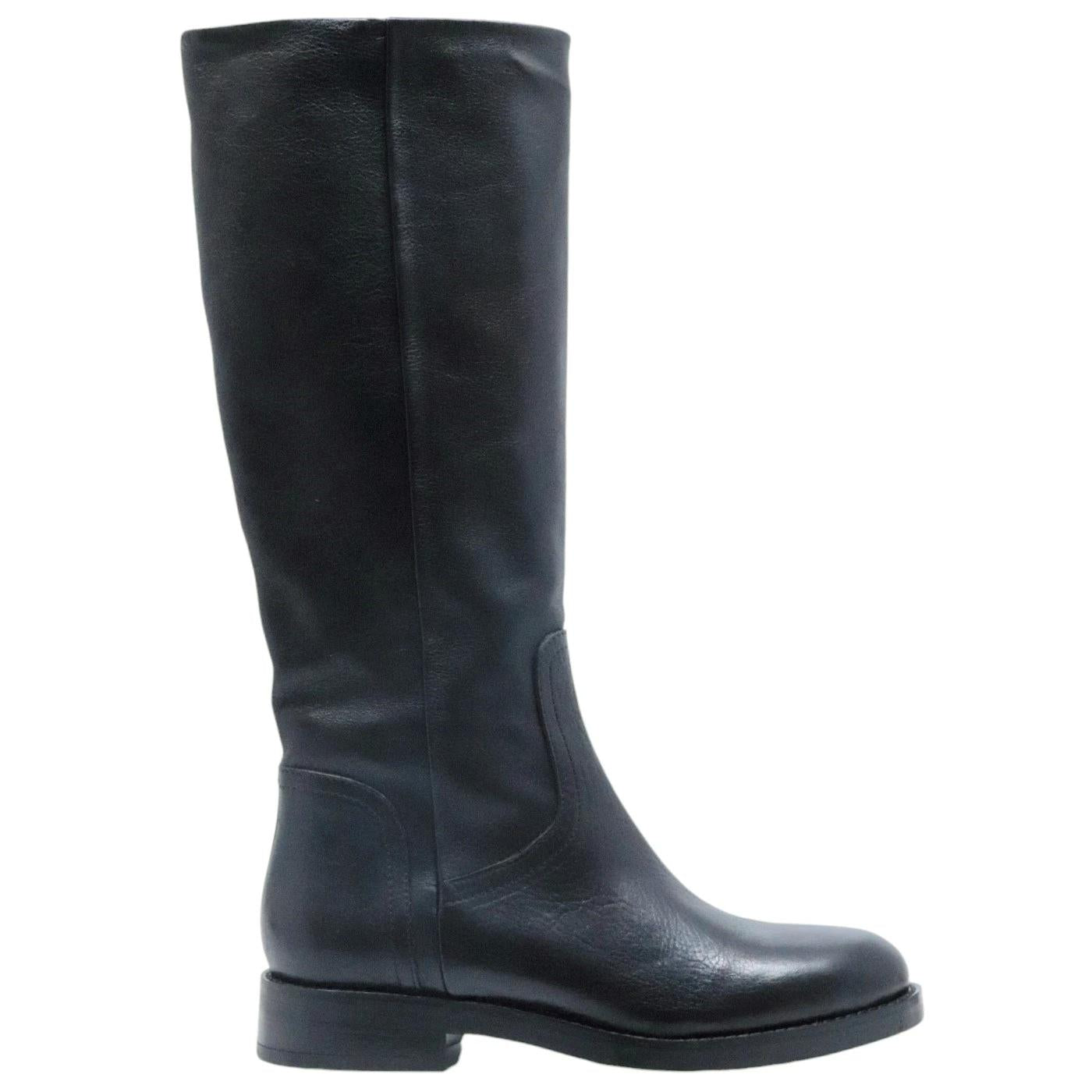 Curiositè 2628 stivale donna in pelle nera 
