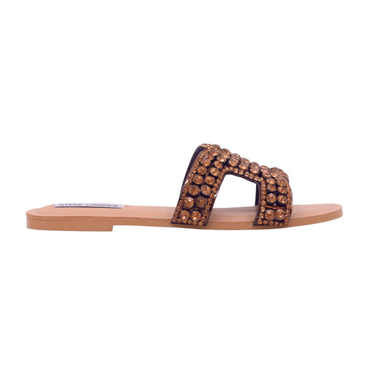 Steve Madden Zaira sandalo donna in materiale sintetico color bronzo 