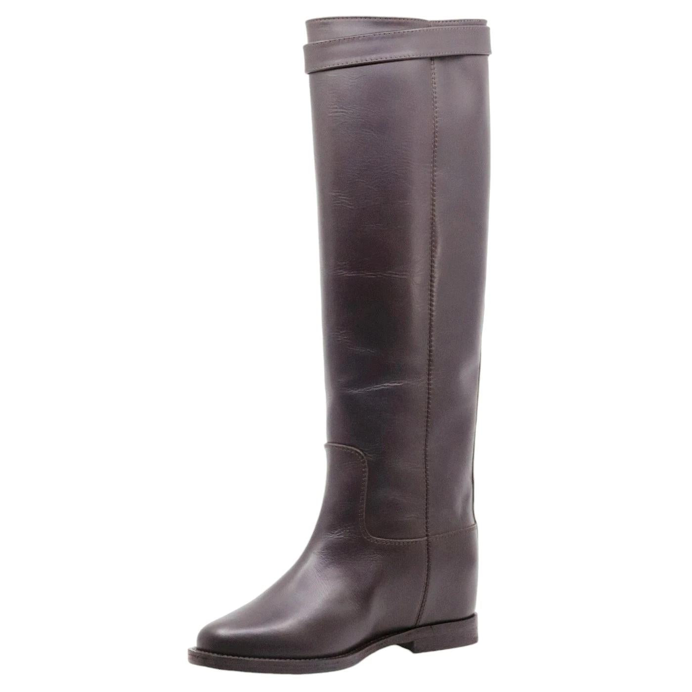 Via Roma 15 3807 Santa Monica stivale donna in pelle testa di moro Made in Italy 