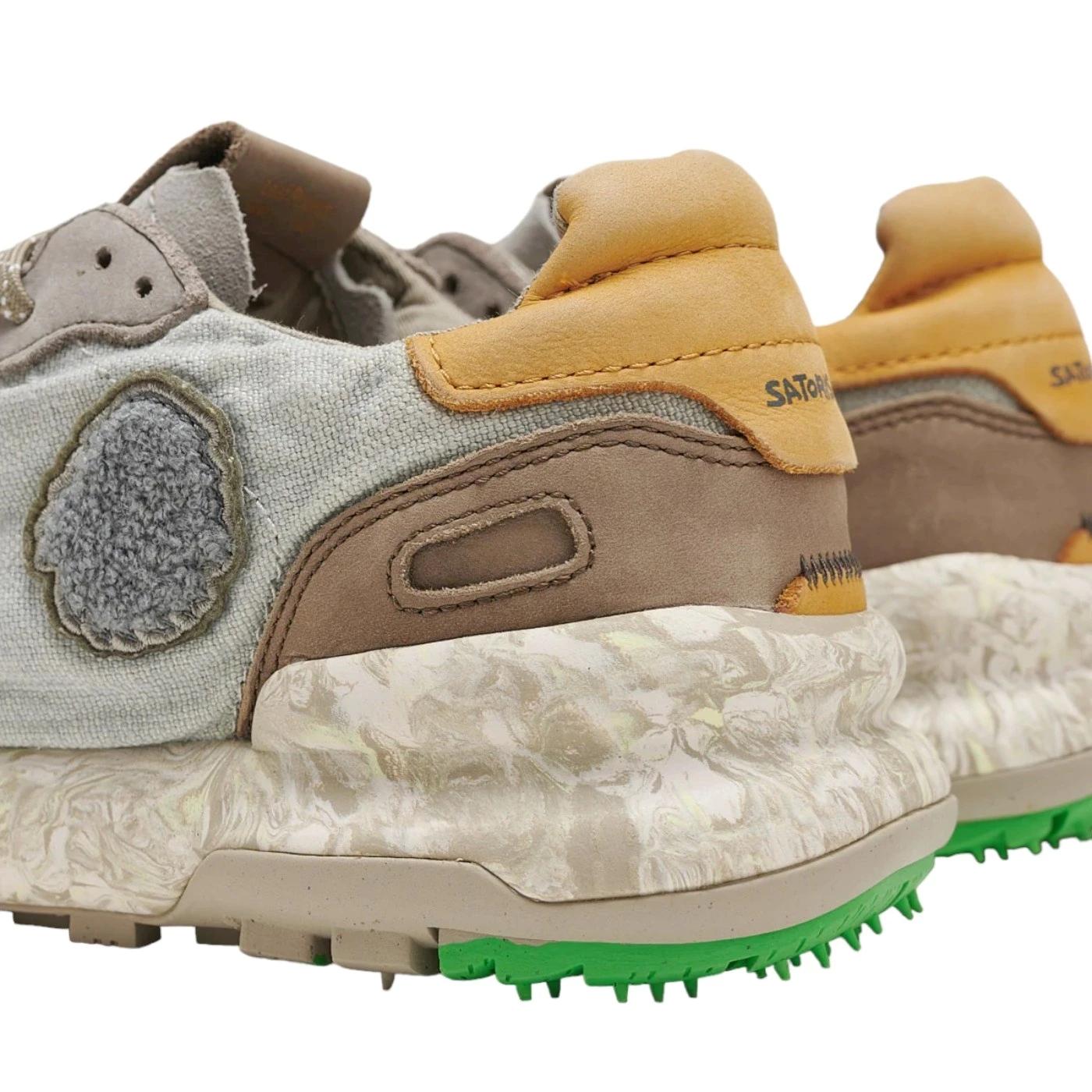 Satorisan Chacrona Linen sneaker uomo in lino grigio 