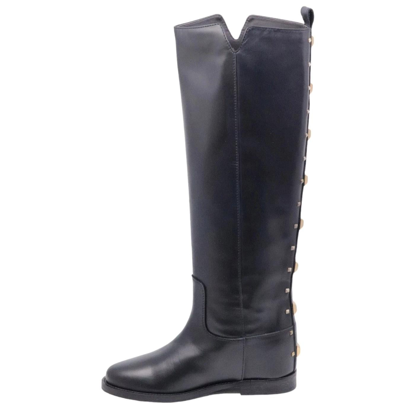 Stivale Via Roma 15 4031 in pelle nera 