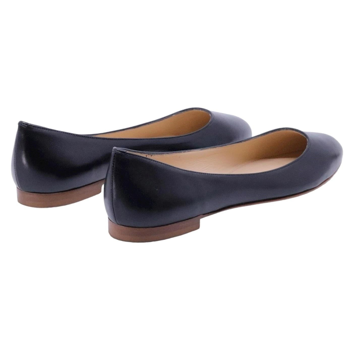 Ballerina Fabio Rusconi da donna in morbida pelle di colore nero 