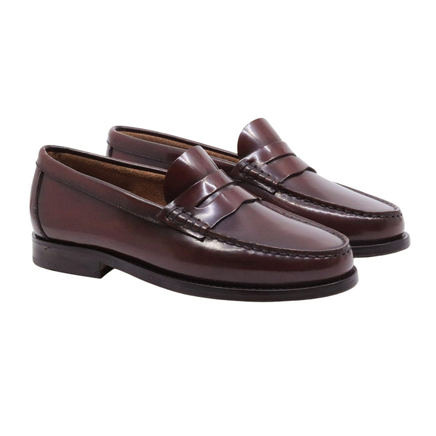 Saxone of Scotland Coll W 29 mocassino donna in pelle Burgundy Shiny 