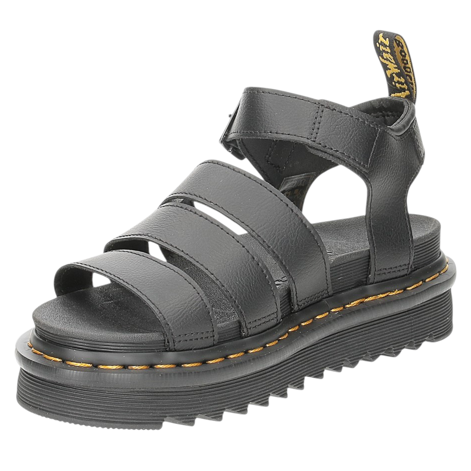 Dr Martens Blaire Athena sandalo donna in pelle nera<BR/> 