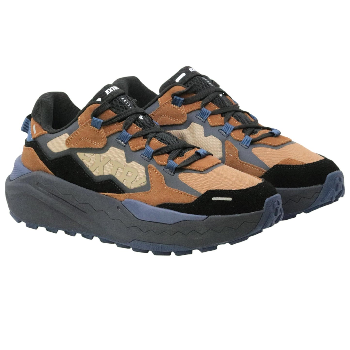 Extr4 Kaizen XL 1.04 sneaker uomo in suede e tessuto tecnico cuoio e nero 8701755TECNICOBEIG-CUOIO EXTR4