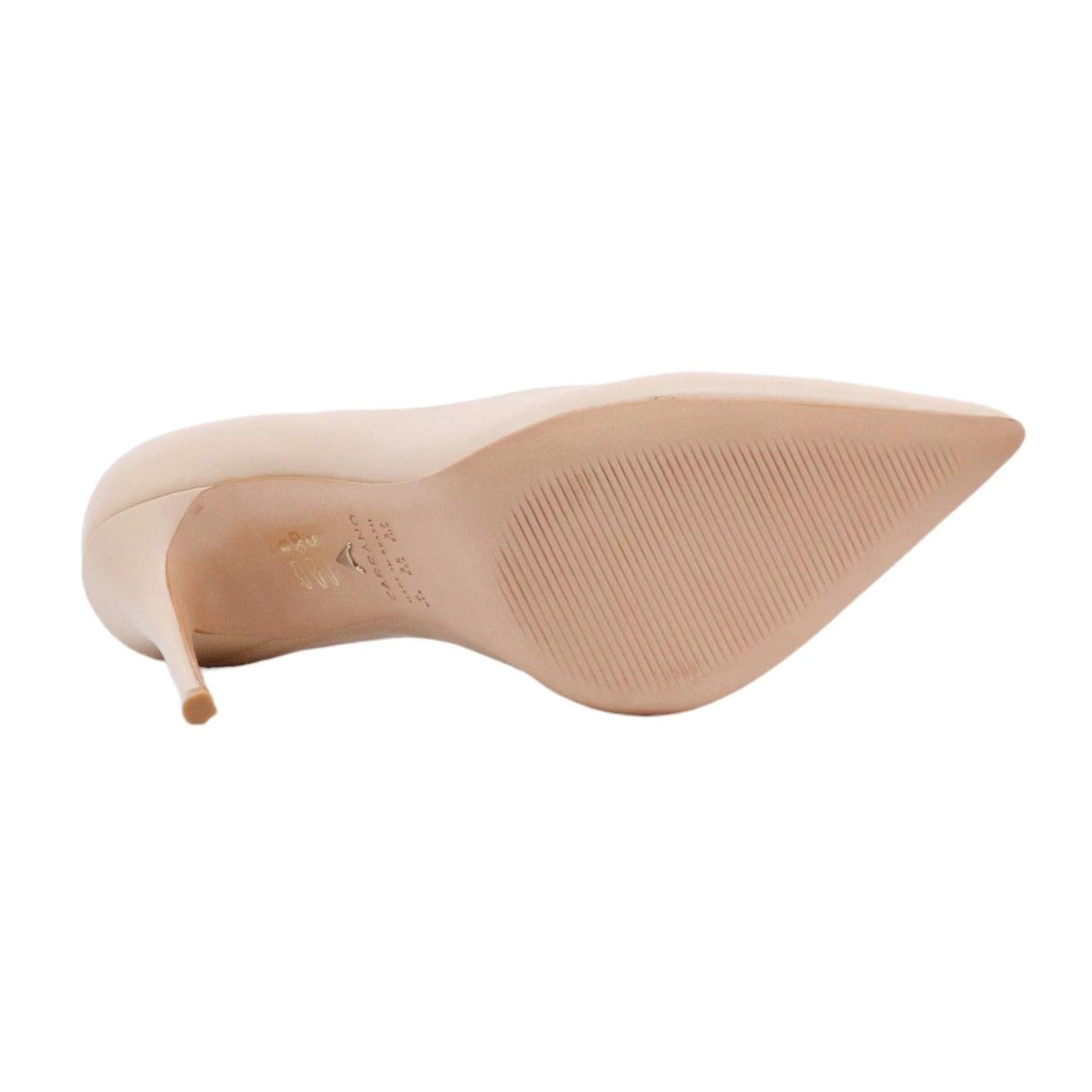 Décolleté donna Carrano 404003 in pelle colore beige biscotto 
