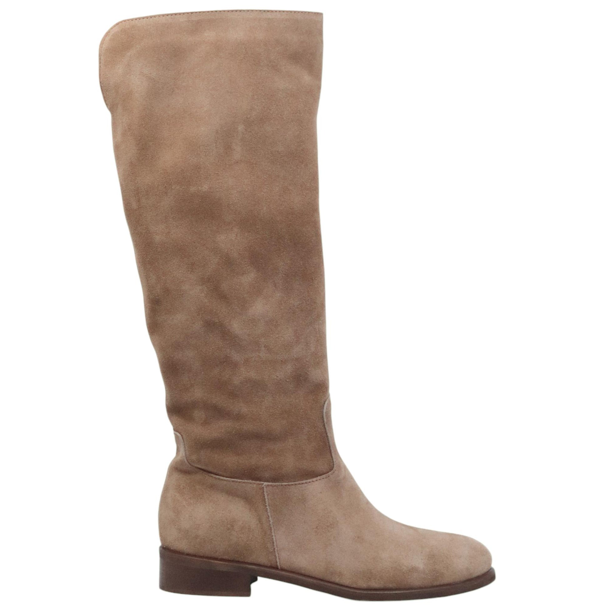 Stivale donna cavallerizzo Ranyé VRSD in camoscio marrone chiaro 