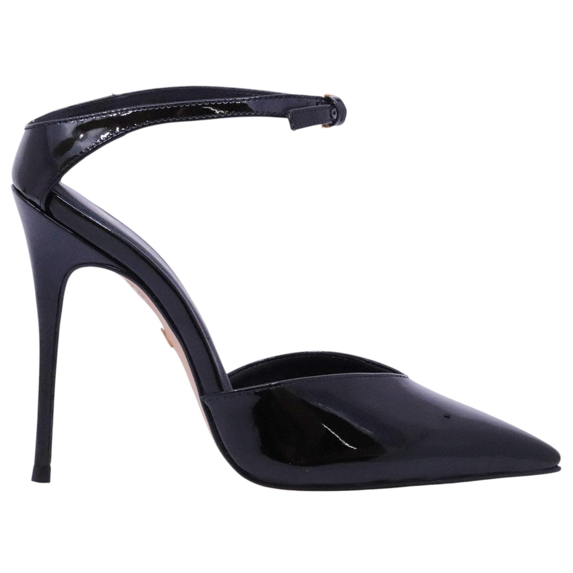 Carrano 404027 slingback donna in pelle verniciata nera 