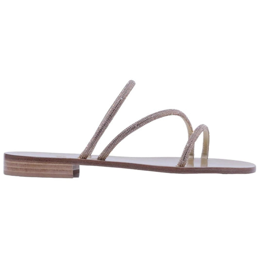 Sandalo caprese Paolo Ferrara 3114 con strass oro luminosi 