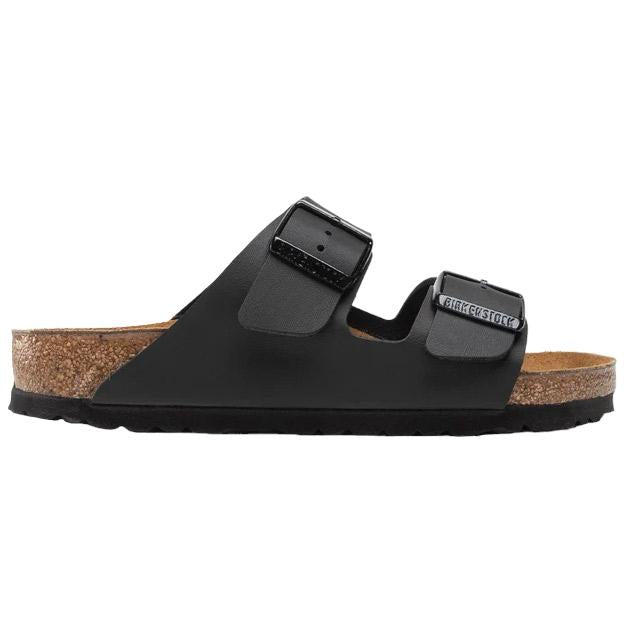 Birkenstock Arizona Birko-Flor sandalo doppia fibbia nero calzata Regular 