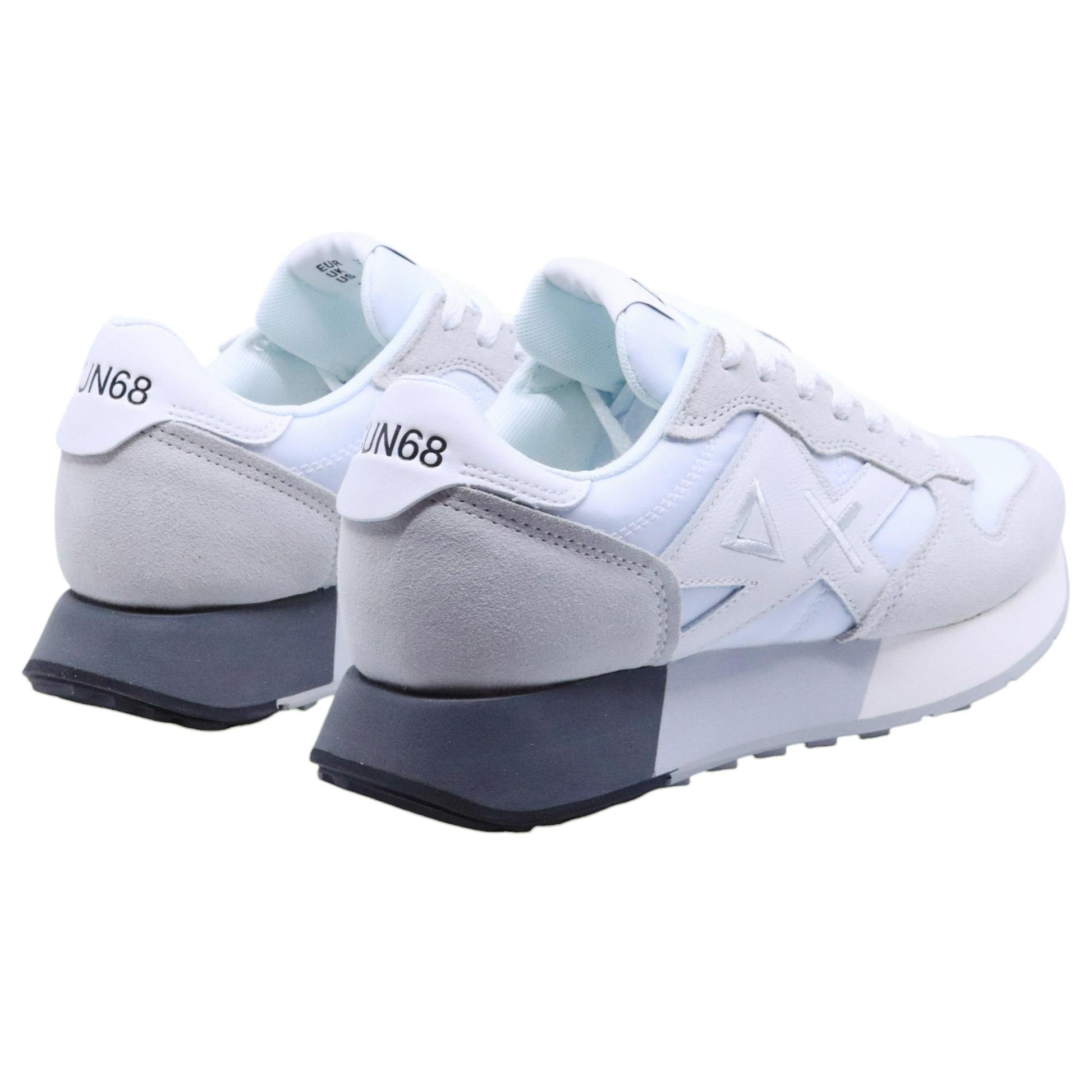 Sneaker uomo Sun68 Jaki 2.0 Z35112 in tessuto bianco 