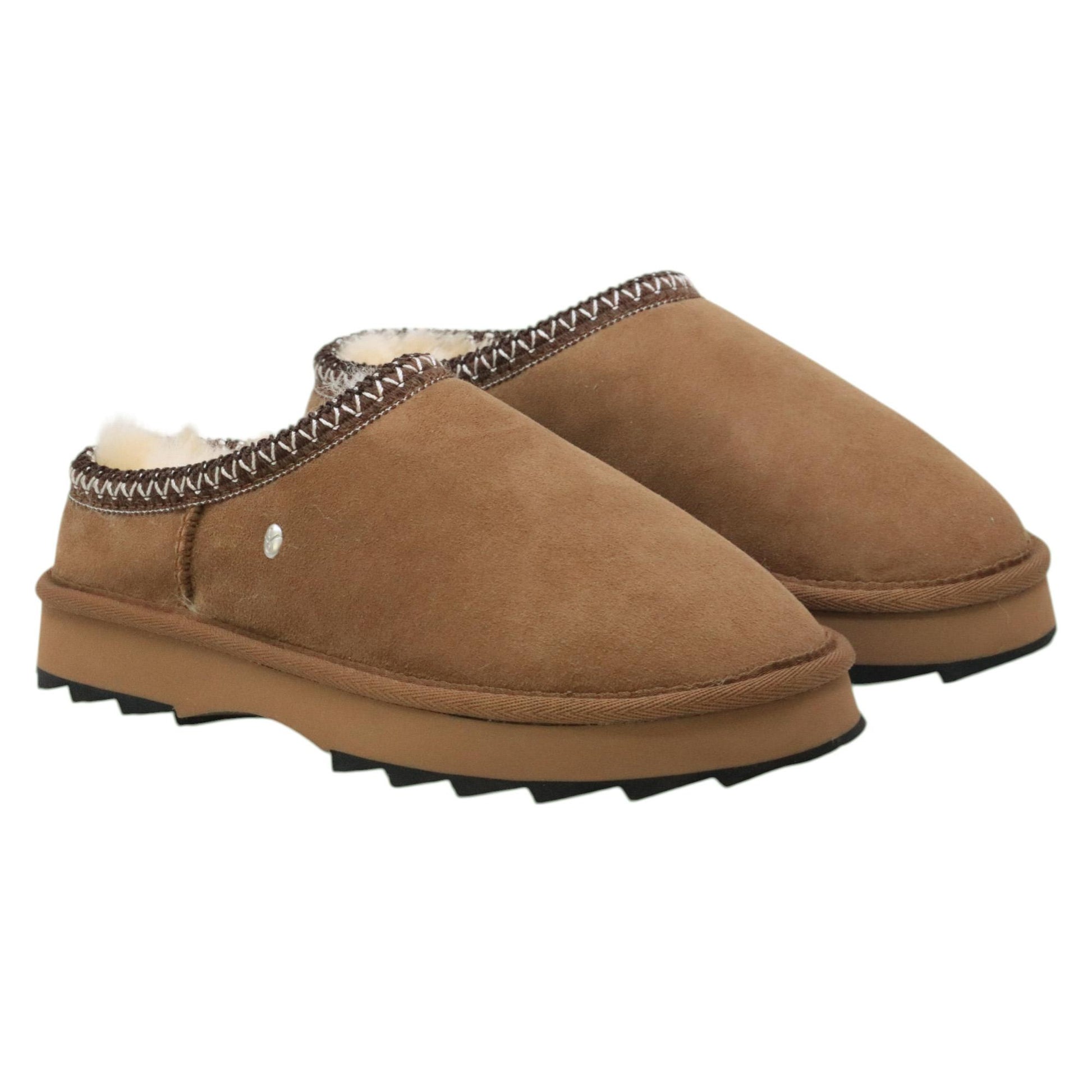 Emu Australia Sharky Scuff sabot donna in montone castagna 