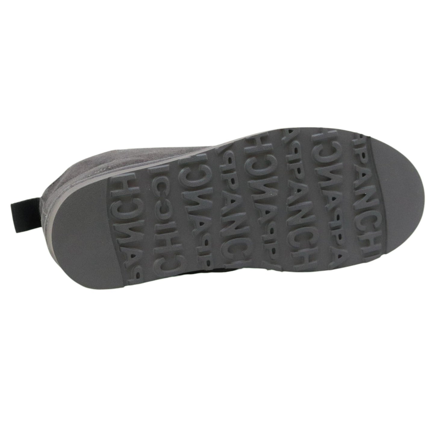 Panchic P001 polacchino uomo in suede antracite e lacci blu 