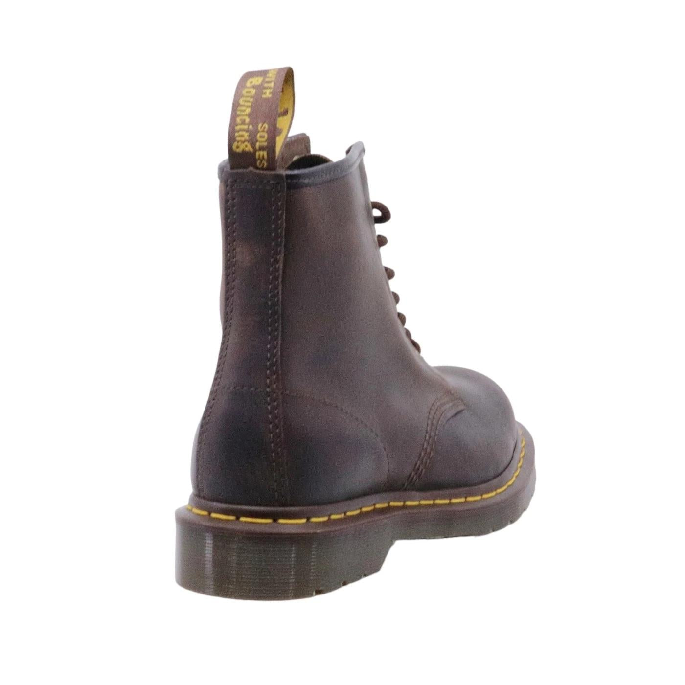 Dr. Martens 1460 Crazy Horse anfibio unisex in pelle marrone scuro 