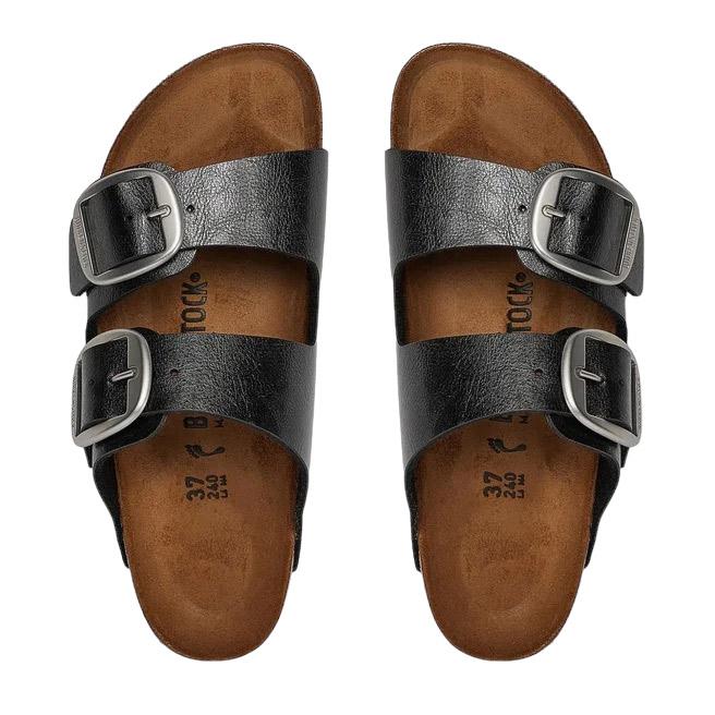 doppia fibbia pelle liquirizia ARIZONA-BIGB-LICORICEBLACK BIRKENSTOCK