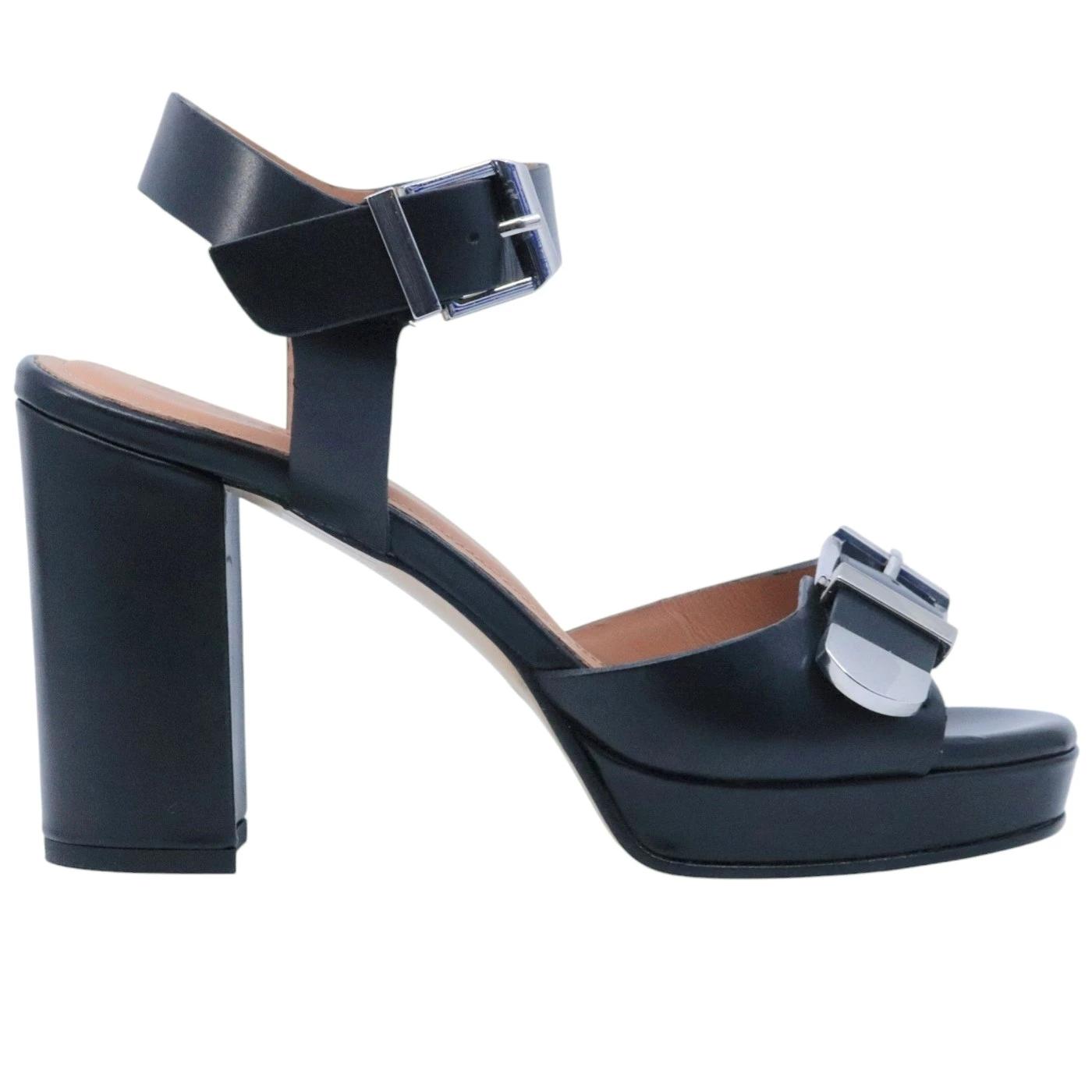 Sandalo con tacco Triver Flight 508 27 in pelle nera 