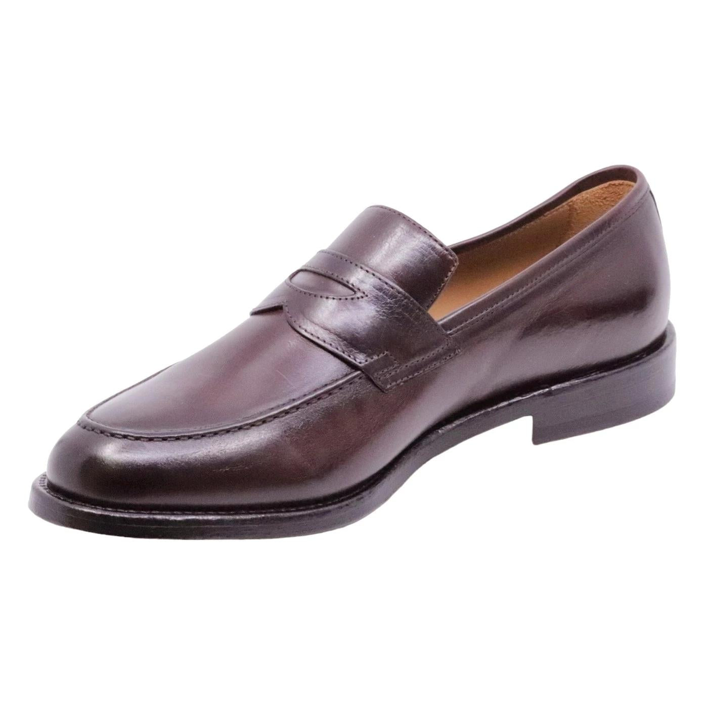 Mocassino uomo Corvari 1830 in pelle bordeau 