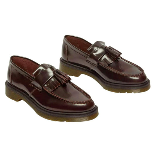 Dr. Martens Adrian loafer unisex in pelle Arcadia rossa ciliegia 