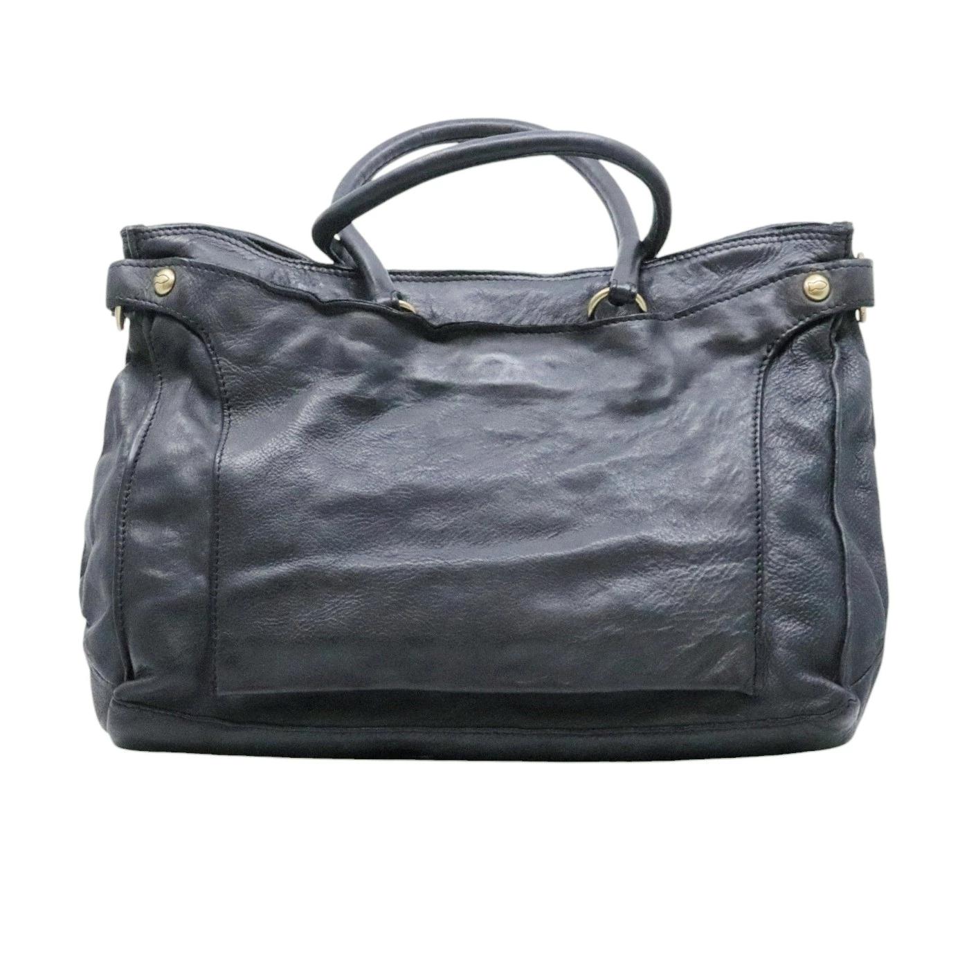 Borsa shopping Campomaggi C040740 in pelle grigia 