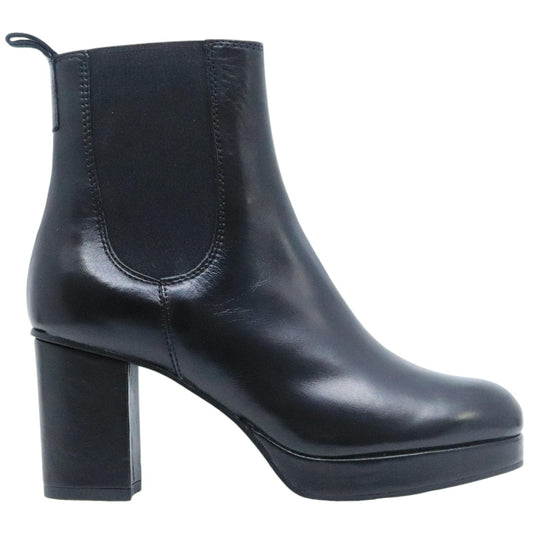 Chelsea donna  con tacco Triver Flight 776 01 in pelle nera 