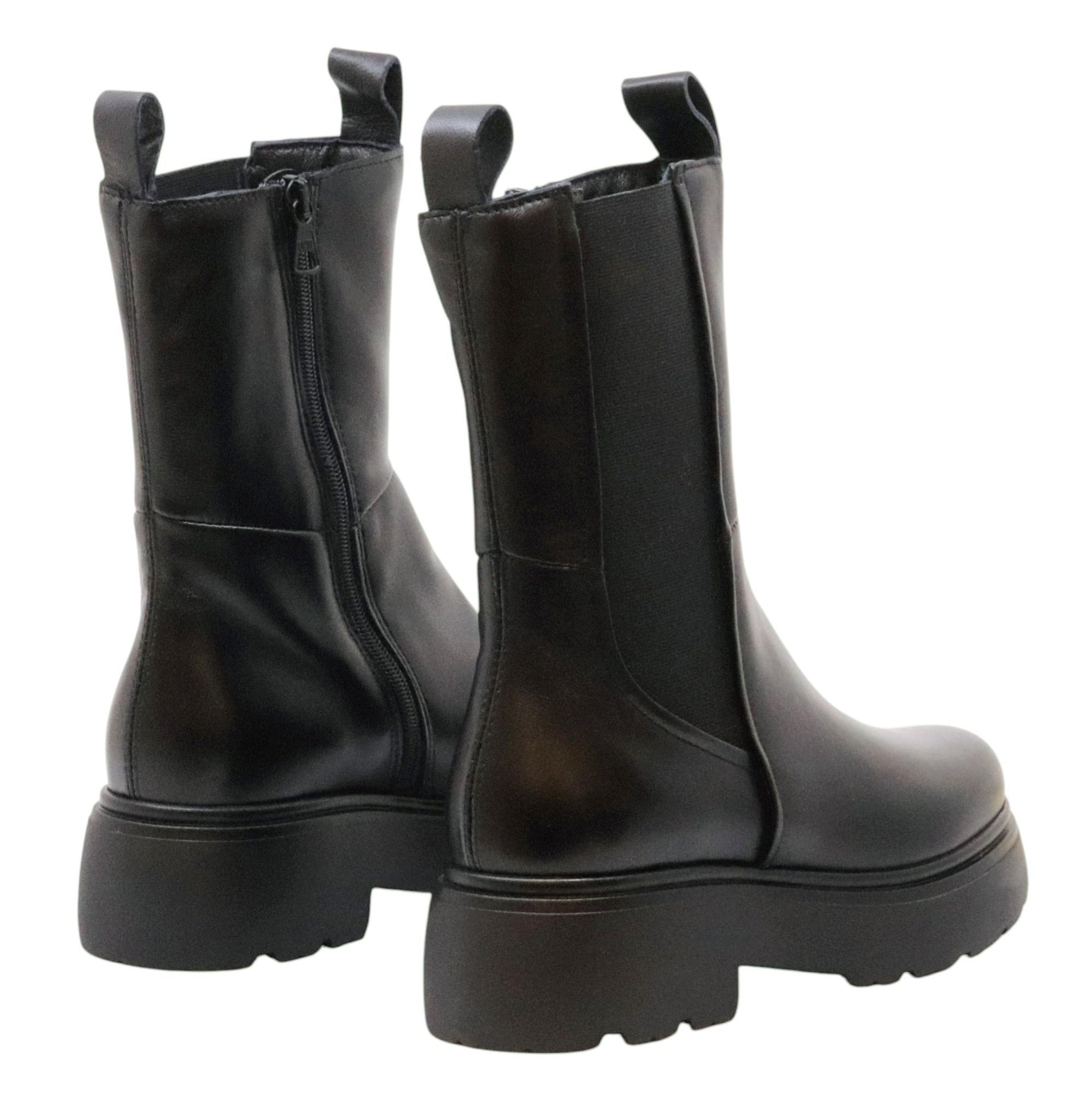 MJUS L44207 stivaletto chelsea donna in pelle nera 