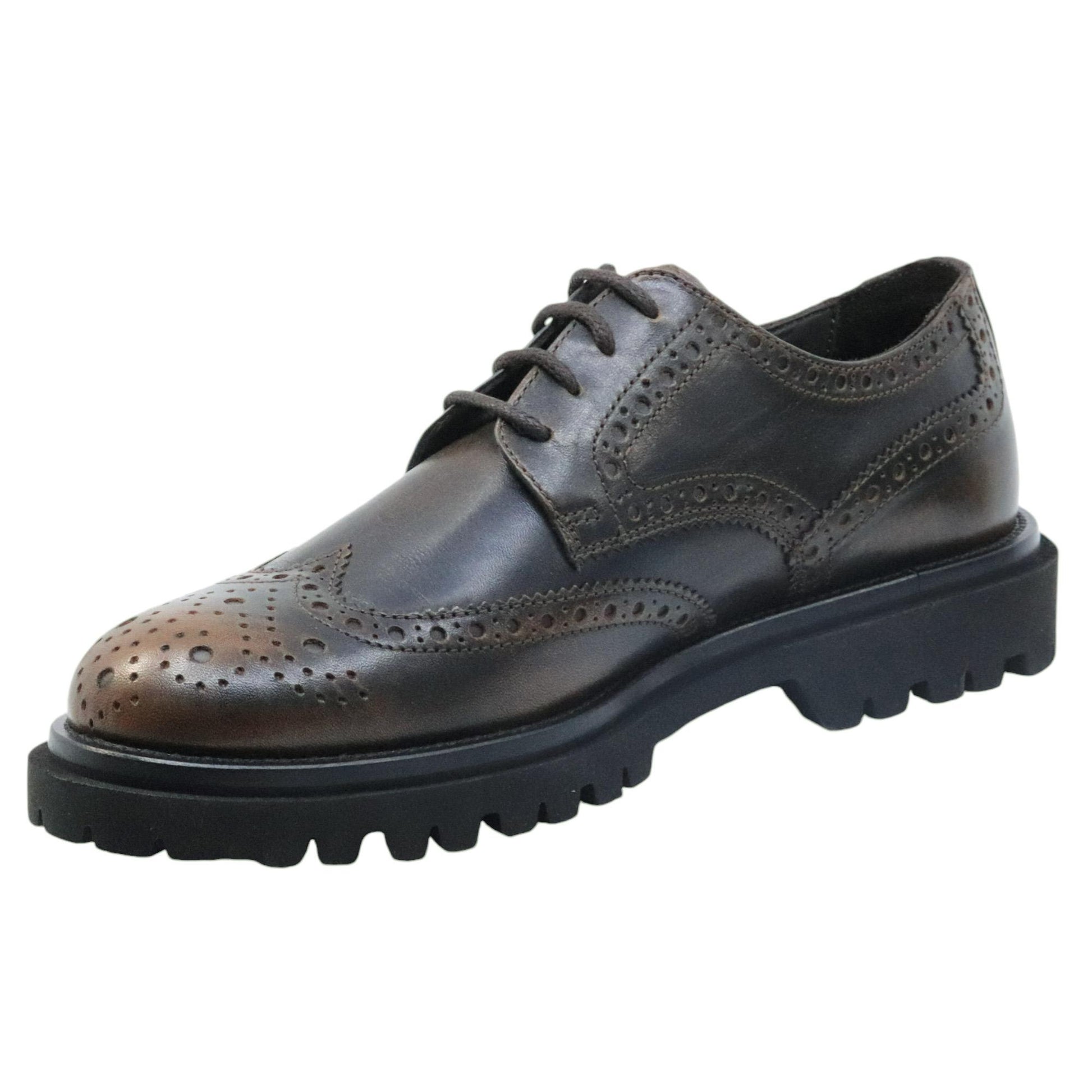Scarpa Derby Antica Cuoieria 22755 in pelle nera 