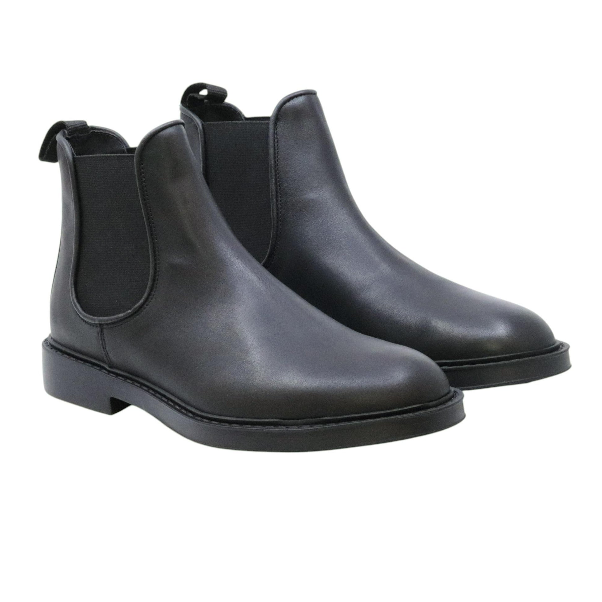 Antica Cuoieria 23048 Chelsea Boot uomo in pelle nera 23048PARMANERO ANTICA CUOIERIA