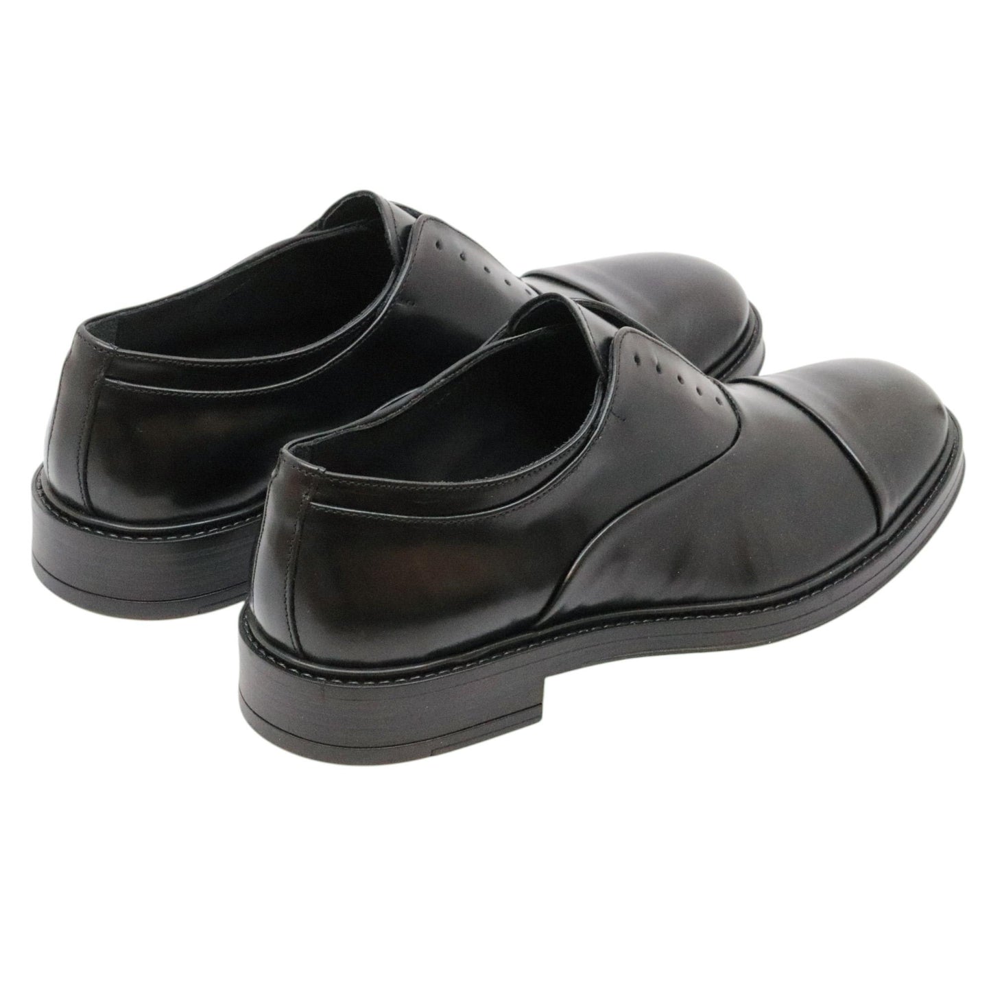 Pawelk's 15327 scarpa oxford da uomo in pelle nera 