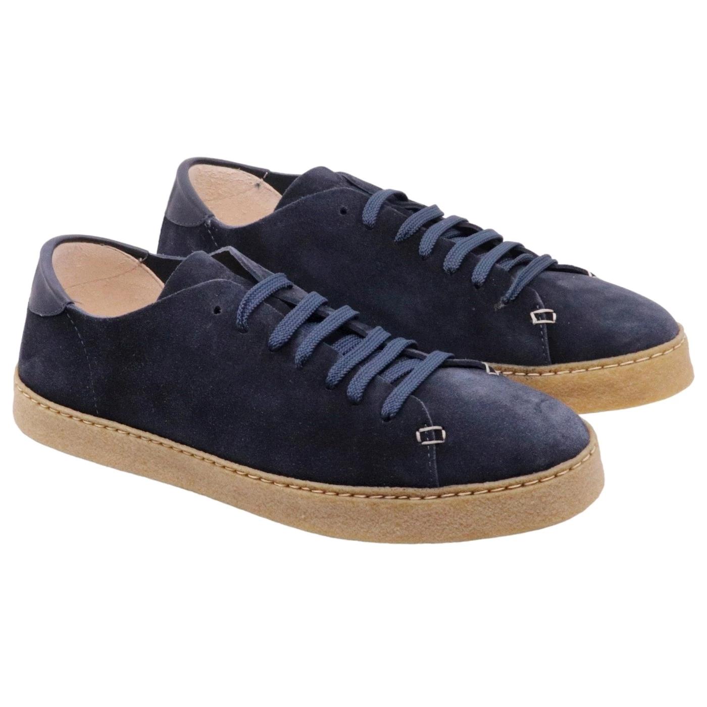 Astorflex Softflex sneaker uomo in pelle sfoderata in camoscio di colore blu 