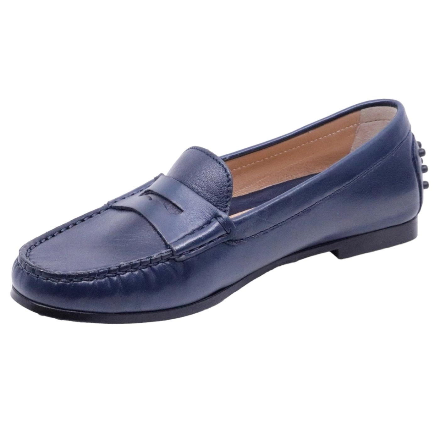 Mocassino donna Triver Flight 512 01 in pelle blu 