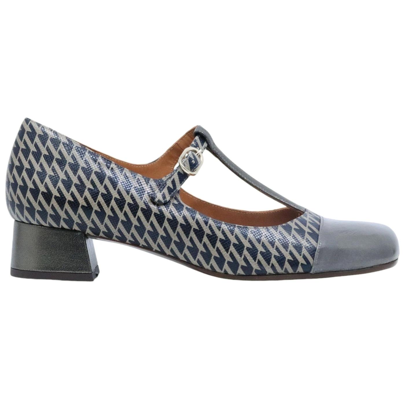 Scarpe mary jane Chie Mihara Revita45 in pelle grigio lucida 