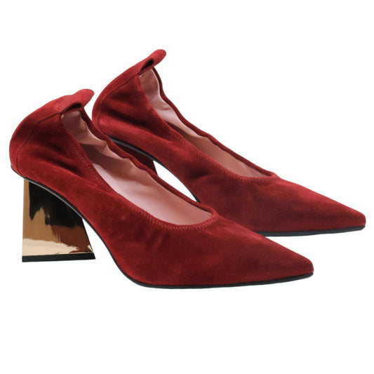 Ras 7728 decolletè da donna in camoscio rosso 
