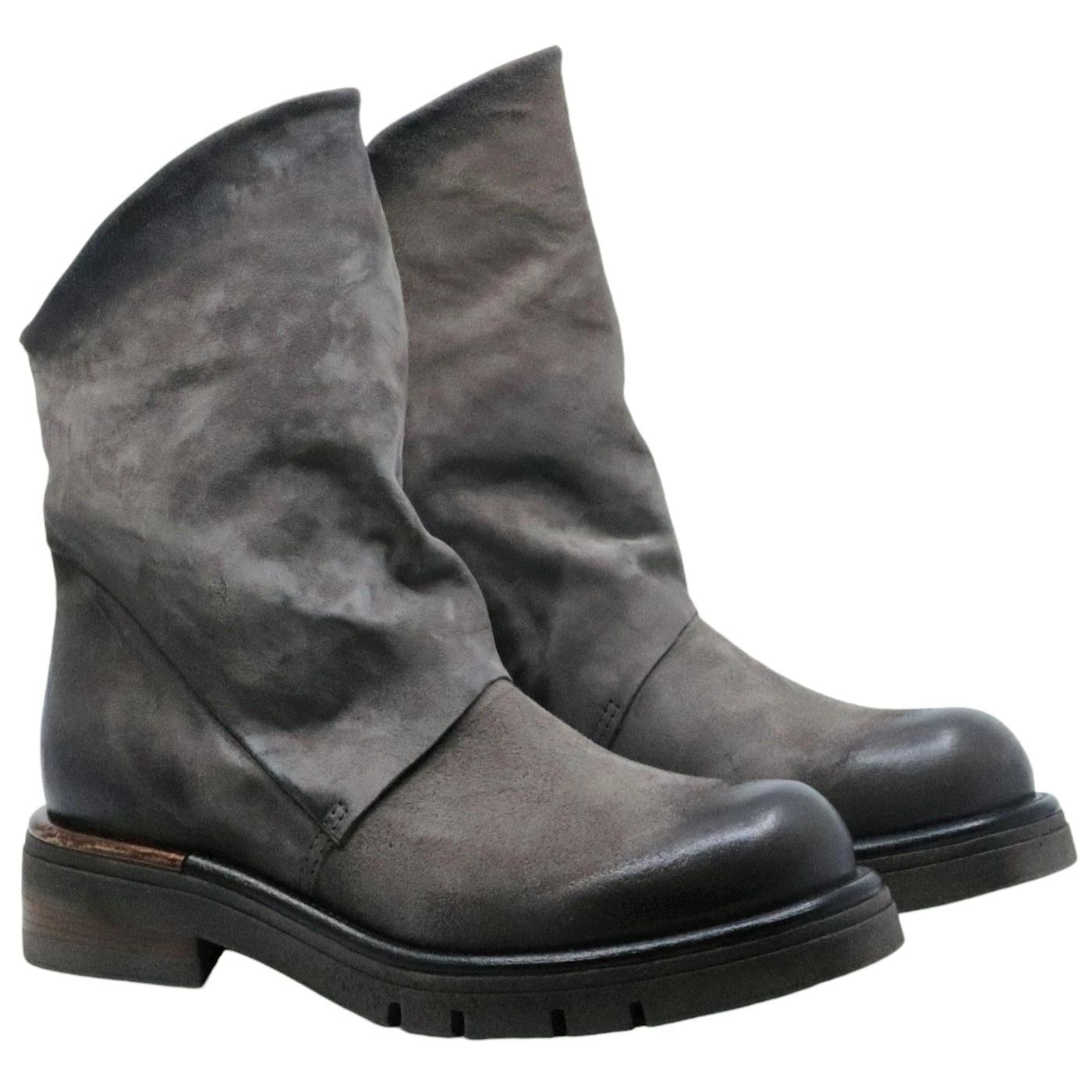 Stivaletto donna AS98 B81204 in camoscio grigio 