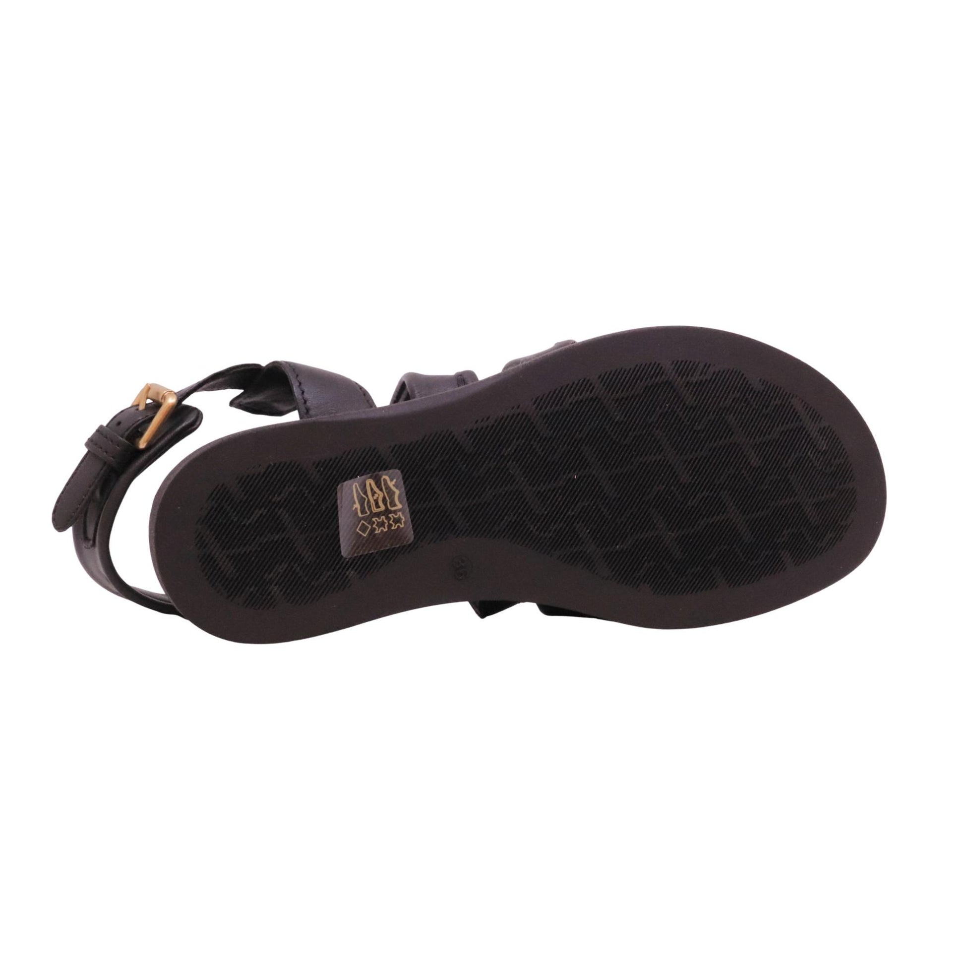 Mjus N14003 sandalo donna in pelle nera con zeppa 4 cm casual comfort<BR/> 