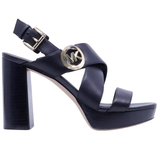 Sandalo con tacco Michael Kors Vera in pelle nera 