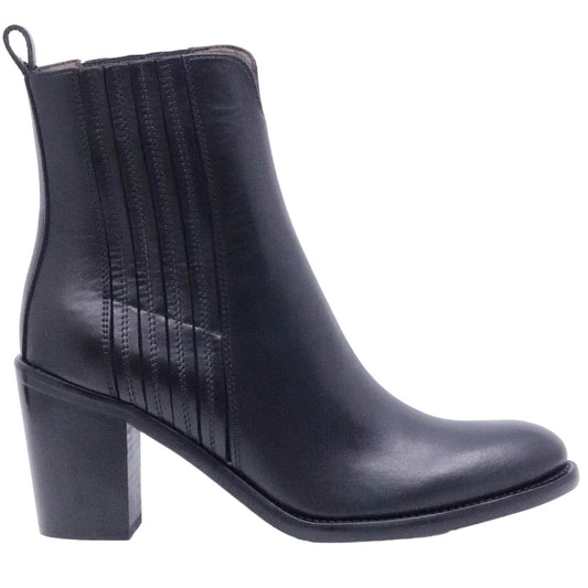 Stivaletto da donna Triver Flight in morbida pelle di colore nero<BR/> 