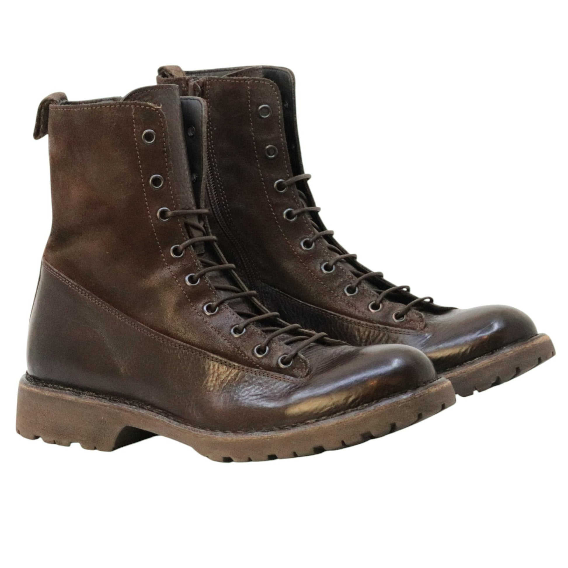 Moma G54509 anfibio allacciato uomo in pelle marrone 