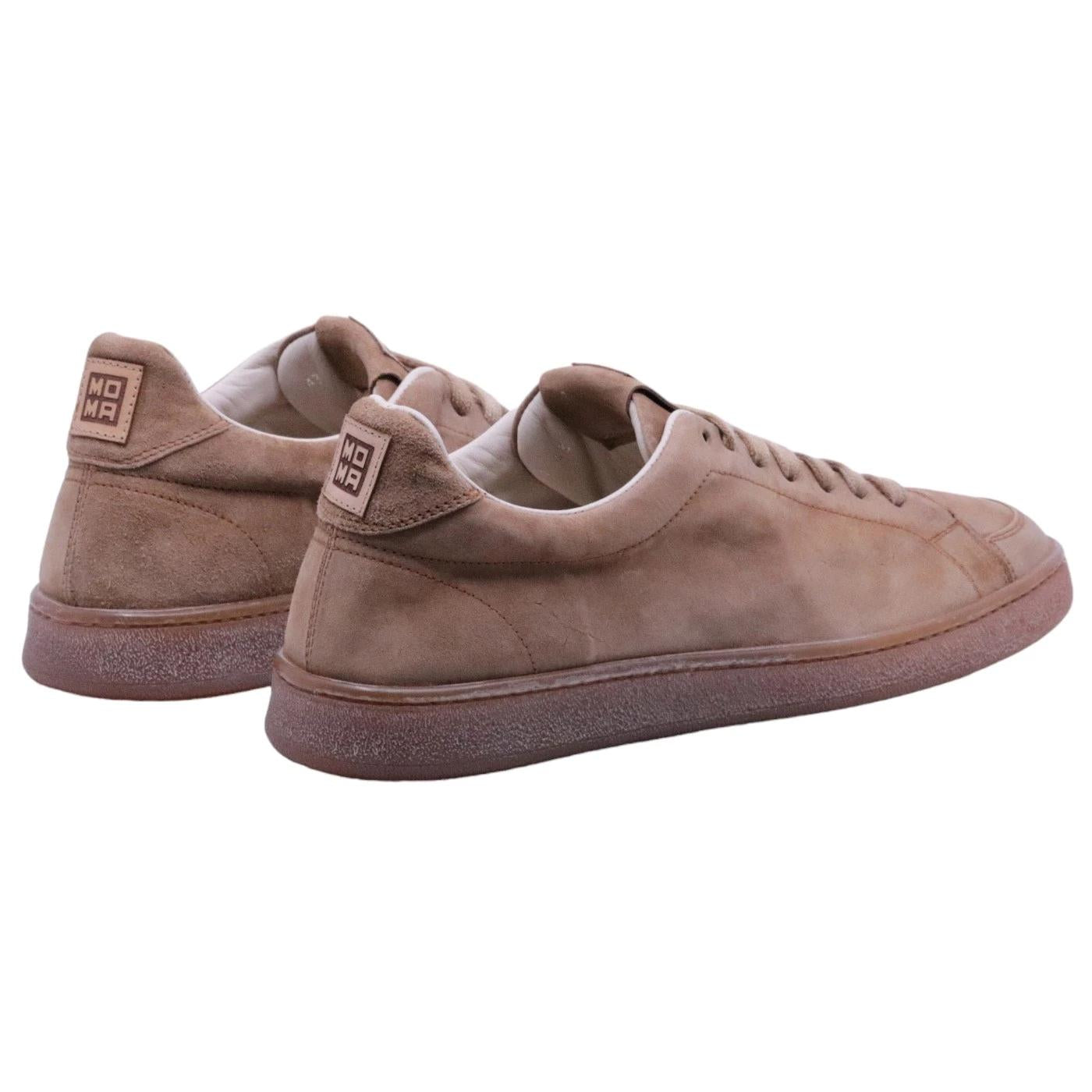 Sneaker uomo Moma 24401A in pelle scamosciata marrone 