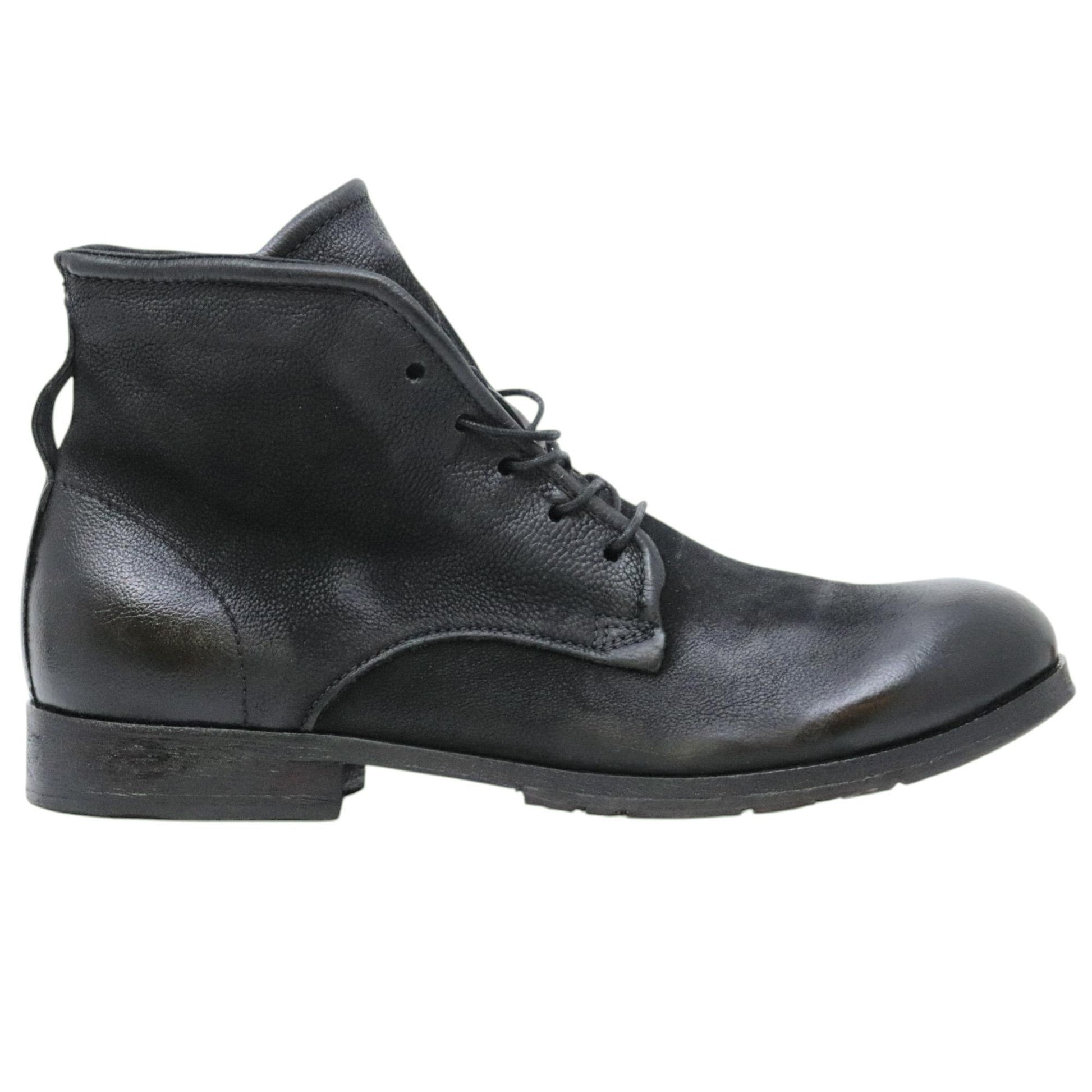 Stivaletto uomo A.S. 98 401201 in pelle nera martellata 