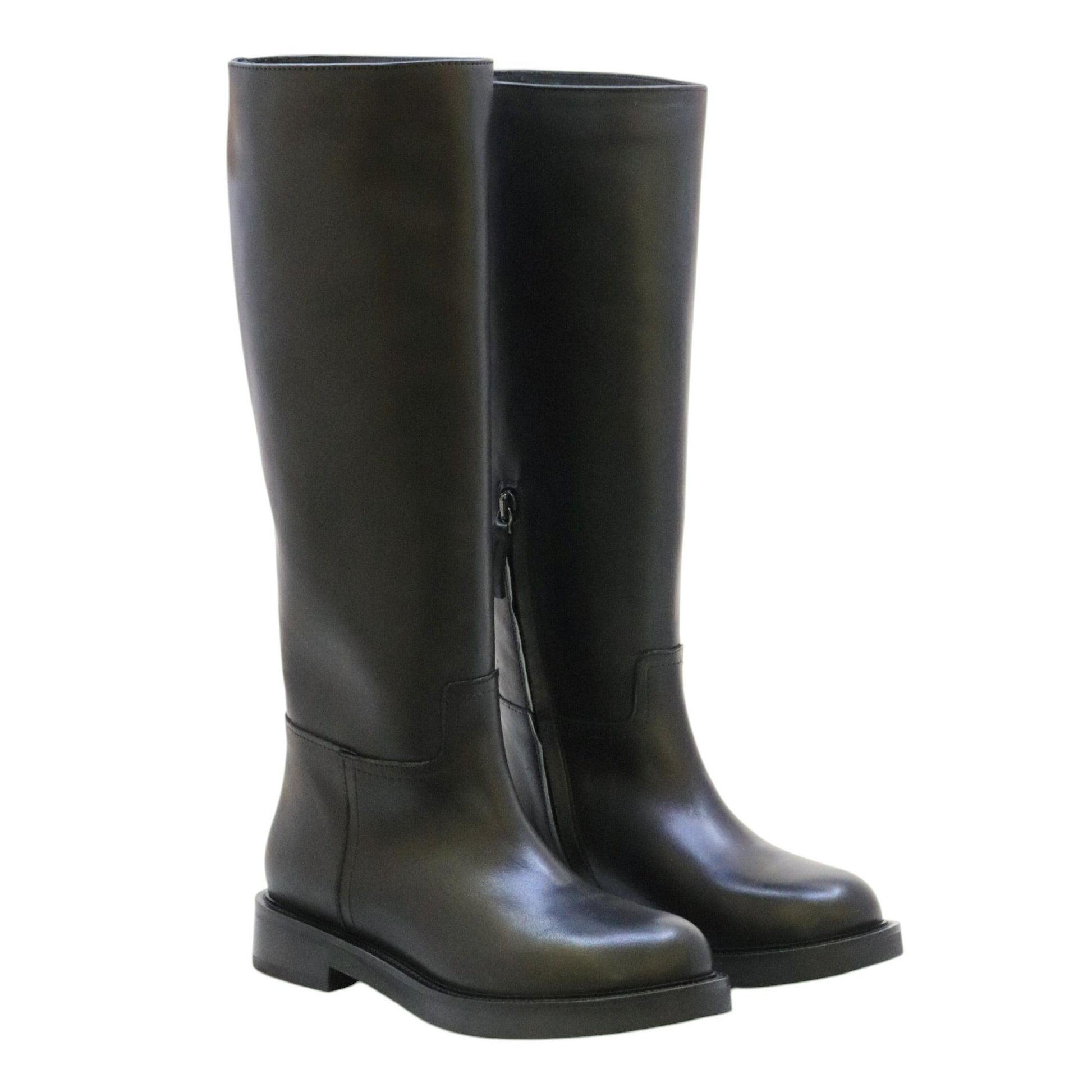 The Seller MW560 stivale donna in pelle nera 