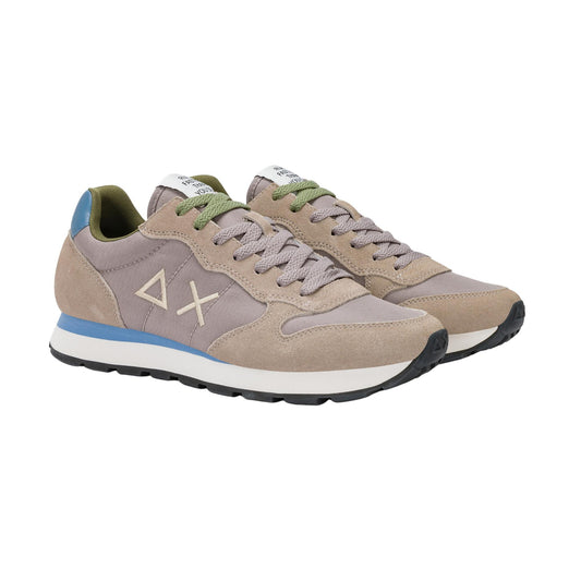 Sun68 Tom Solid Z36101-98 sneaker uomo grigio stone in nylon e camoscio 