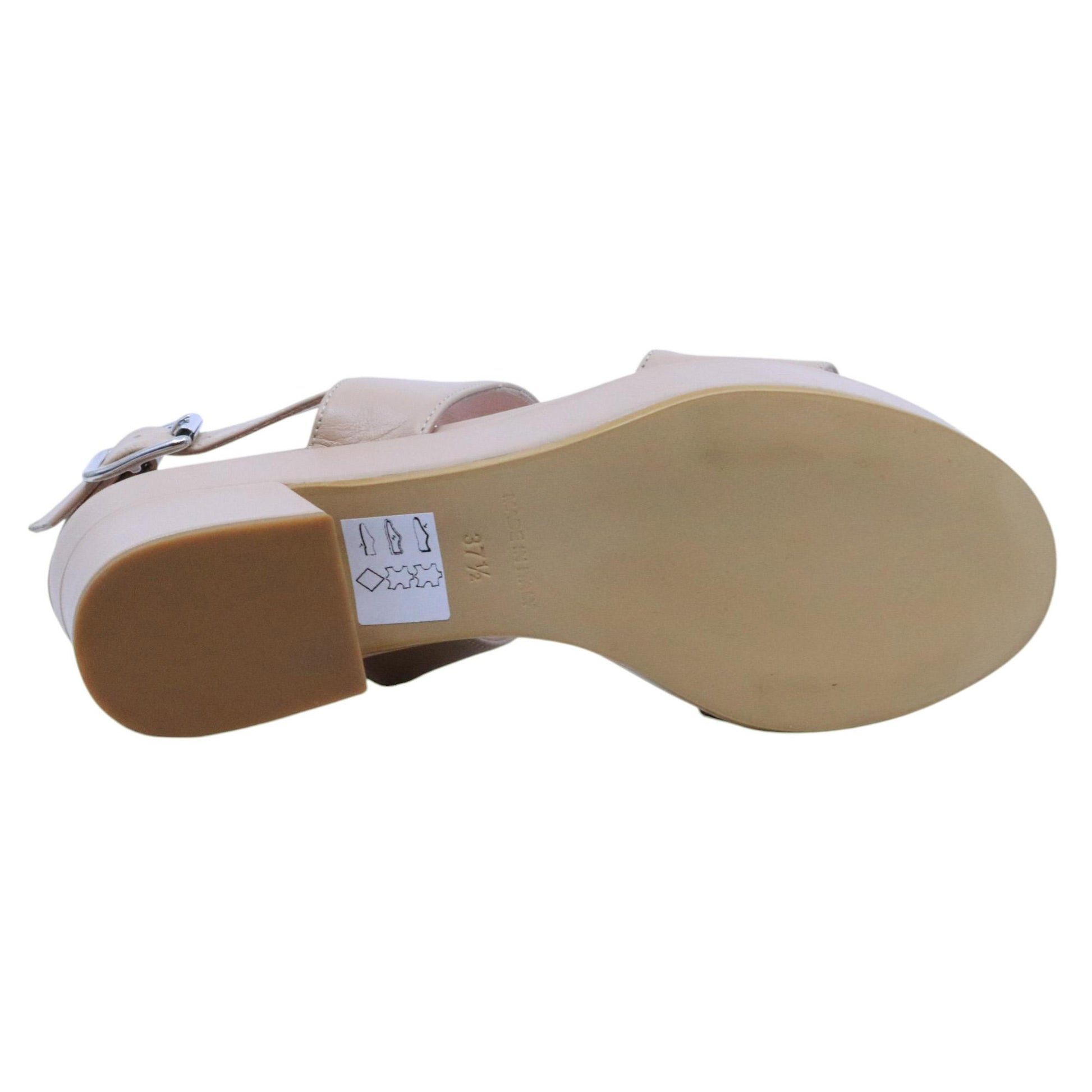 sandalo donna in nappa beige 3685-NAPPABEIGEBEIGE ANNA F.
