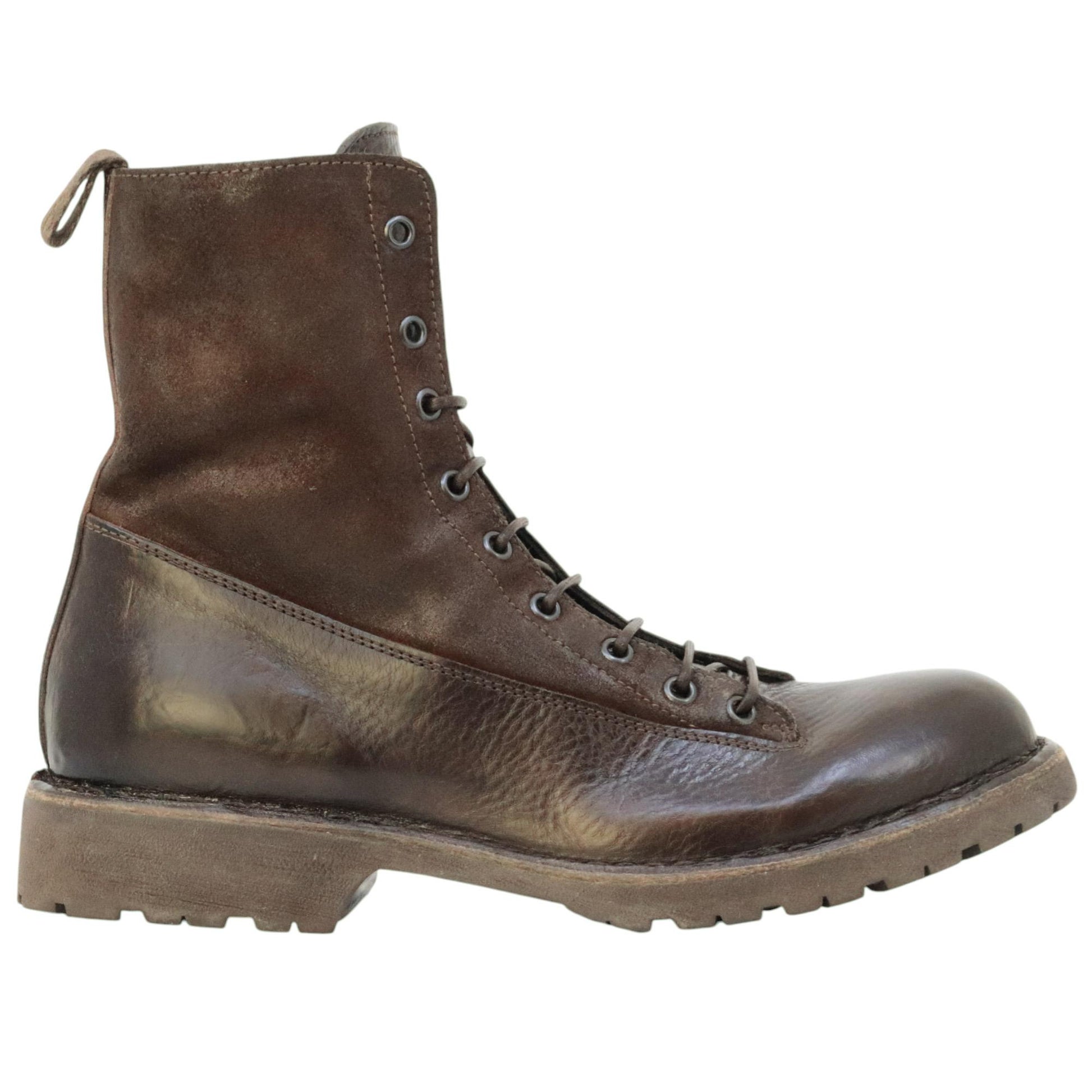 Moma G54509 anfibio allacciato uomo in pelle marrone 