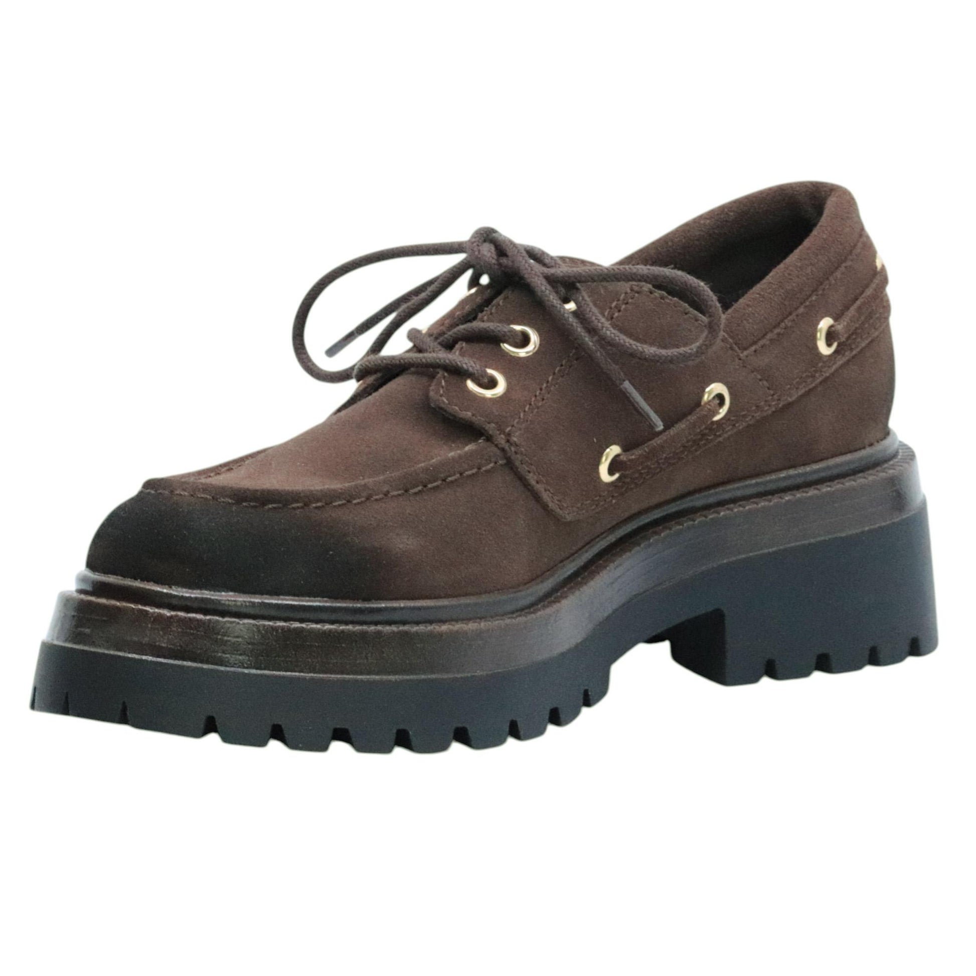 Steve Madden Detroit mocassini in suede marrone scuro 