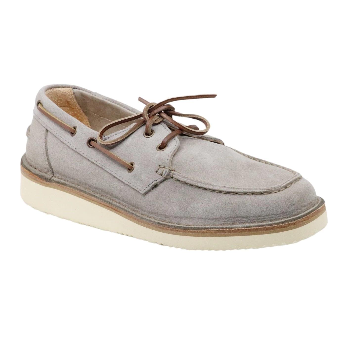 Astorflex Boatflex scarpa da barca uomo realizzata in pelle scamosciata grigia 