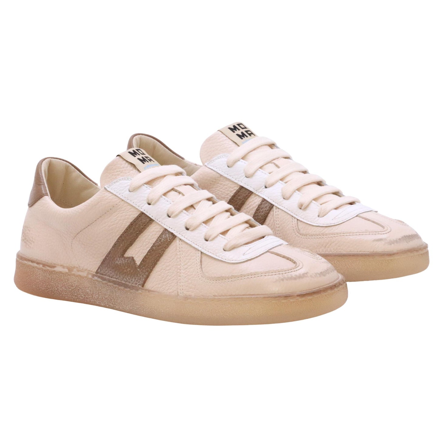 Moma 10601A sneaker uomo in pelle beige 