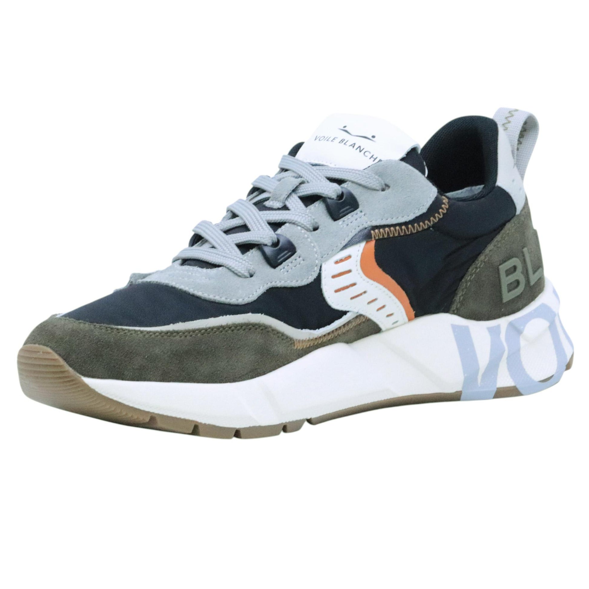 Voile Blanche Club 01 Sneaker uomo in camoscio verde 